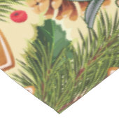 Grappige kerstloopband kerstkoekjes tafelkleed (Gekanteld)