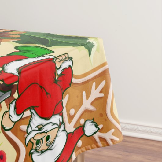 Grappige kerstloopband kerstkoekjes tafelkleed (Voorbeeld)