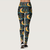 Grappige Kerstmaan Melkweg Viering Leggings (Achterkant)
