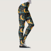 Grappige Kerstmaan Melkweg Viering Leggings (Rechts)