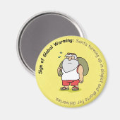 Grappige kerstmagnet: Opwarming van de aarde en Ke Magneet (Voorkant / Achterkant)