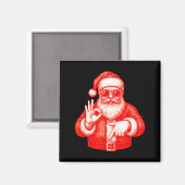 Grappige Kerstman 6 7 Meme-ontwerp _ Kerstmis Wisk Magneet (Voorkant / Achterkant)