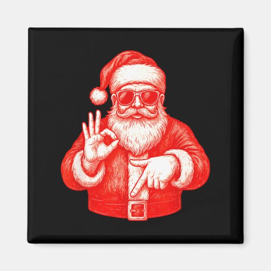 Grappige Kerstman 6 7 Meme-ontwerp _ Kerstmis Wisk Magneet (Voorkant)