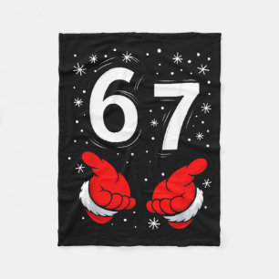 Grappige Kerstman 6 7 Meme Zes Zeven Kerstmis 67 I Fleece Deken