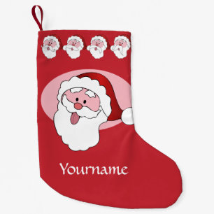 Grappige Kerstman aangepaste kerstkous Kleine Kerstsok