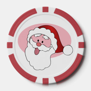 Grappige Kerstman aangepaste poker chips
