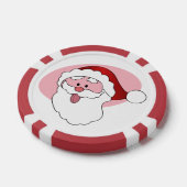 Grappige Kerstman aangepaste poker chips (Enkel)