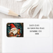 Grappige kerstman Adresetiketten Etiket (Insitu)