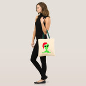 Grappige Kerstman Alien Kerstmis Ik wil geloven Tote Bag (Voorkant (model))