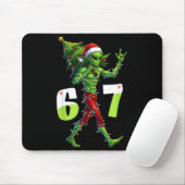 Grappige Kerstman Alien Zes Zeven Meme 67 Kerstman Muismat (Met muis)