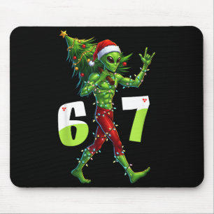 Grappige Kerstman Alien Zes Zeven Meme 67 Kerstman Muismat