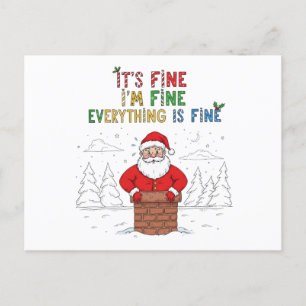 Grappige Kerstman Alles is in orde Feestdagenkaart