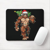 Grappige Kerstman Bigfoot Kerstboom Kerst Crypt Muismat (Met muis)