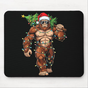 Grappige Kerstman Bigfoot Kerstboom Kerst Crypt Muismat
