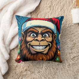 Grappige Kerstman Bigfoot   Kussen