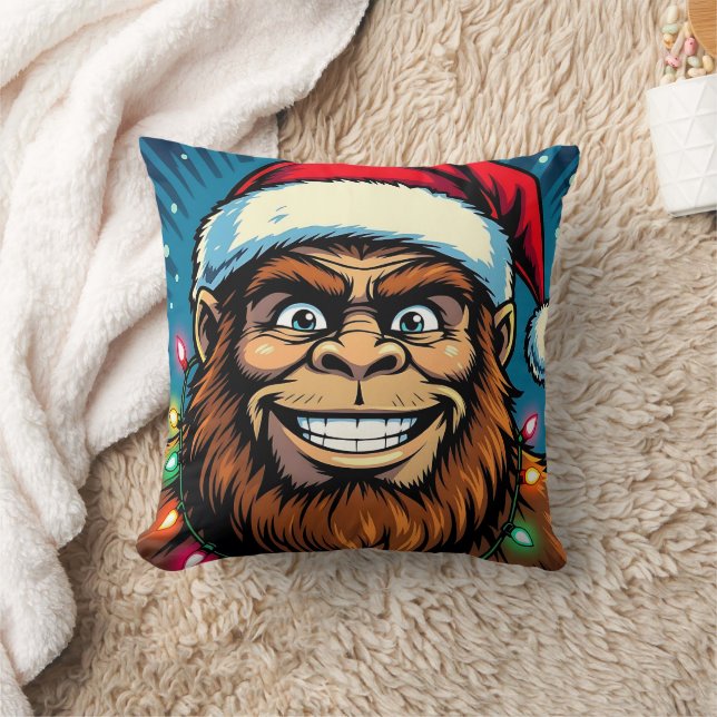 Grappige Kerstman Bigfoot   Kussen (Deken)