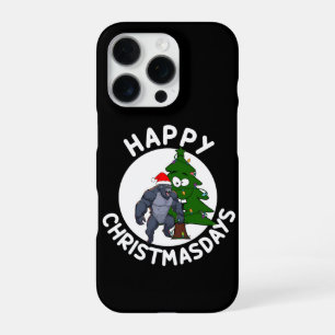 Grappige Kerstman Bigfoot met Kerstmuts iPhone 16 Pro Hoesje