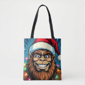Grappige Kerstman Bigfoot Tote Bag (Voorkant)