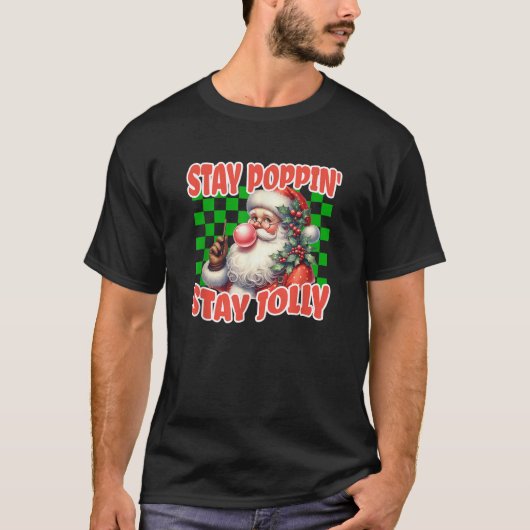 Grappige Kerstman Blowing Bubblegum Christ T-shirt (Voorkant)