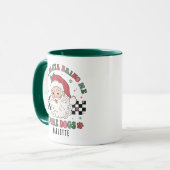 Grappige Kerstman Breng Meer Honden Kerstmis Geper Mok (Voorkant links)