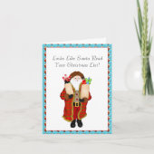Grappige Kerstman brengt de drank Kerstmis Kaart (Voorkant)