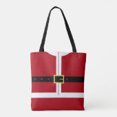 Grappige kerstman cadeau Canvas tas (Achterkant)
