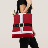 Grappige kerstman cadeau Canvas tas (Dichtbij)