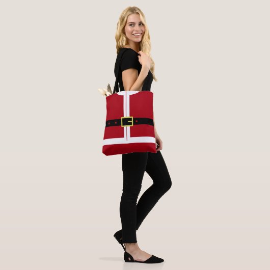 Grappige kerstman cadeau Canvas tas (Op model)