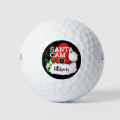 Grappige Kerstman Cam Gepersonaliseerde Golfer Golfballen (Voorkant)