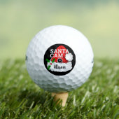 Grappige Kerstman Cam Gepersonaliseerde Golfer Golfballen (Insitu Shirt)