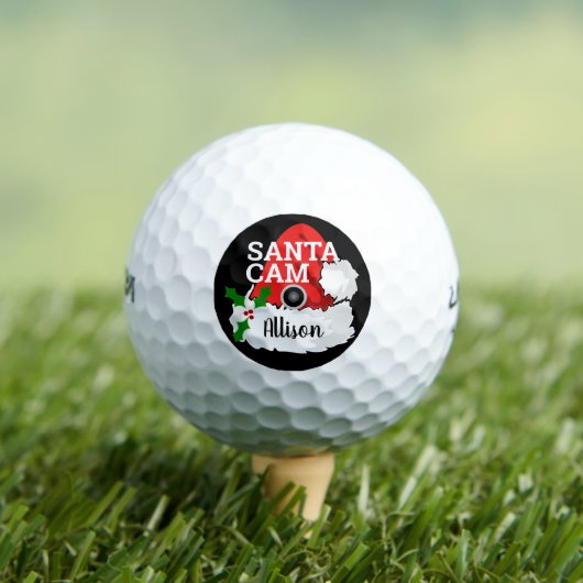 Grappige Kerstman Cam Gepersonaliseerde Golfer Golfballen (Insitu Shirt)