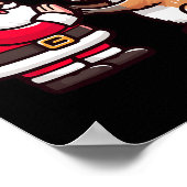 Grappige Kerstman Capybara High-five X Poster (Hoek)