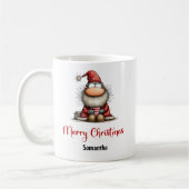 Grappige Kerstman Cartoon Koffiemok (Links)