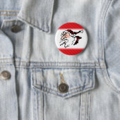 Grappige Kerstman Cartoon Ronde Button 5,7 Cm (In situ)
