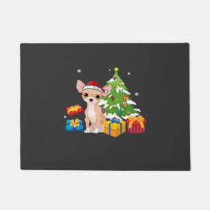 Grappige Kerstman Chihuahua Hond Kerstboom Cadeaus Deurmat