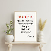 Grappige Kerstman Citaat Poster