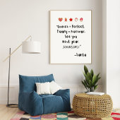 Grappige Kerstman Citaat Poster