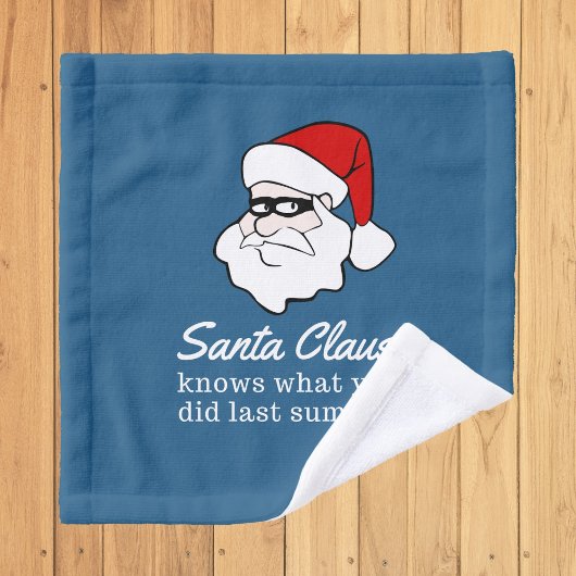 Grappige Kerstman Citaat Washandje