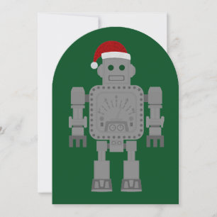 Grappige Kerstman Claus Robot Kaart