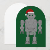 Grappige Kerstman Claus Robot Kaart (Voorkant / Achterkant)