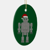 Grappige Kerstman Claus Robot Keramisch Ornament (Rechts)