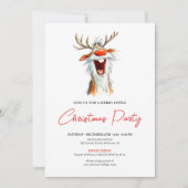 Grappige Kerstman Cocktails Kerstfeest Uitnodiging (Voorkant)