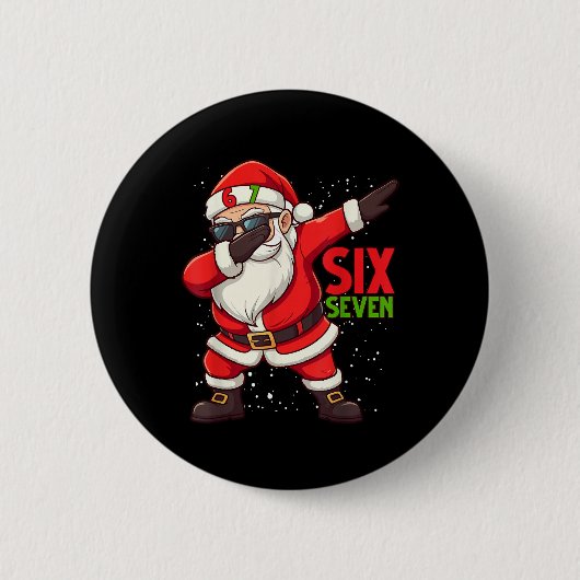 Grappige Kerstman Dab Zes Zeven Kerstmis 67 Meme G Ronde Button 5,7 Cm (Voorkant)