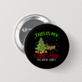 Grappige kerstman Dit is mijn Ghopper kerstpakket Ronde Button 5,7 Cm (Voorkant /achterkant)