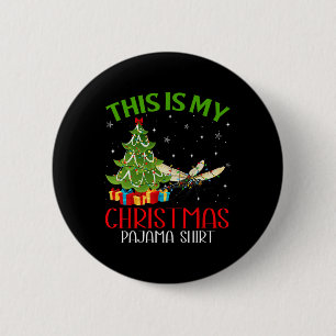 Grappige kerstman Dit is mijn libel kerstkaart Ronde Button 5,7 Cm