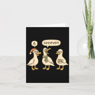 Grappige Kerstman Domme Gans 6 7 Kerst Ganzen Zes Kaart