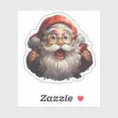 Grappige kerstman dragen bril koele kerstman sticker (Vel)