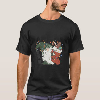 Grappige Kerstman Drie Gnomies Hohoho Merry C T-shirt