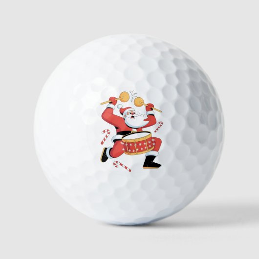 Grappige Kerstman Drummer Lelijke Kerstmis Kerst D Golfballen (Voorkant)