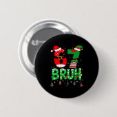 Grappige Kerstman Elf 67 Bruh Kerst Meme Zes Zeven Ronde Button 5,7 Cm (Voorkant /achterkant)